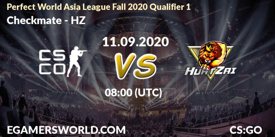 Checkmate - HZ: прогноз. 11.09.2020 at 08:10, Counter-Strike (CS2), Perfect World Asia League Fall 2020 Qualifier 1