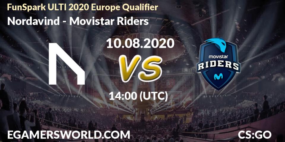 Nordavind - Movistar Riders: прогноз. 10.08.2020 at 14:00, Counter-Strike (CS2), FunSpark ULTI 2020 Europe Qualifier