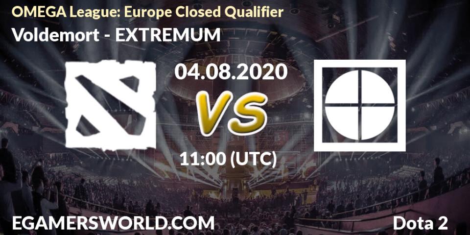 Voldemort - EXTREMUM: прогноз. 04.08.2020 at 11:03, Dota 2, OMEGA League: Europe Closed Qualifier
