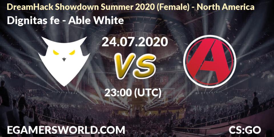 Dignitas fe - Able White: прогноз. 24.07.20, CS2 (CS:GO), DreamHack Showdown Summer 2020 (Female) - North America