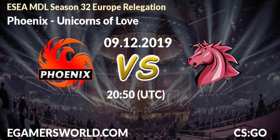 Phoenix - Unicorns of Love: прогноз. 09.12.19, CS2 (CS:GO), ESEA MDL Season 32 Europe Relegation