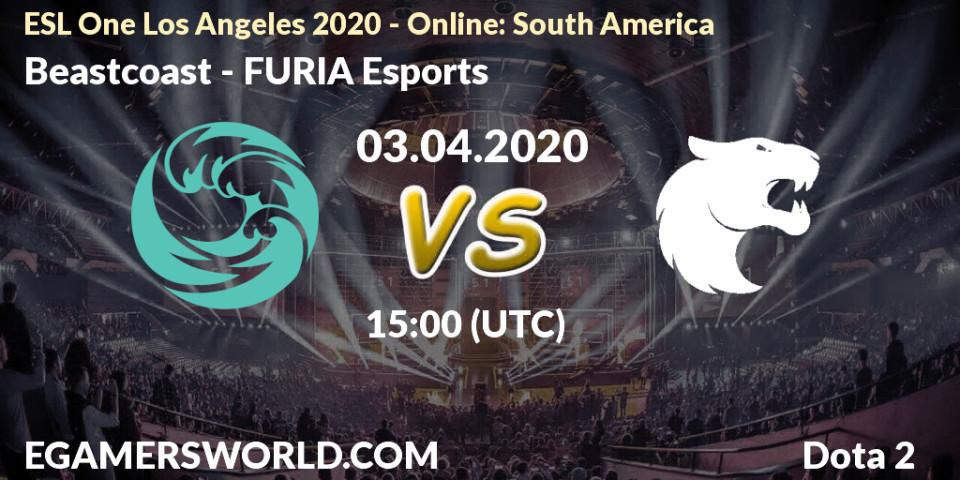 Beastcoast - FURIA Esports: прогноз. 03.04.20, Dota 2, ESL One Los Angeles 2020 - Online: South America