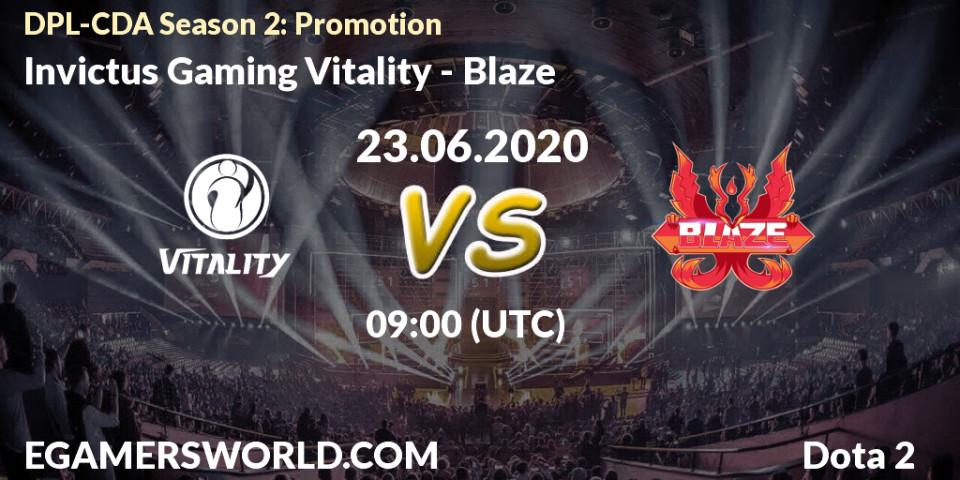 Invictus Gaming Vitality - Blaze: прогноз. 23.06.2020 at 09:08, Dota 2, DPL-CDA Professional League Season 2: Promotion