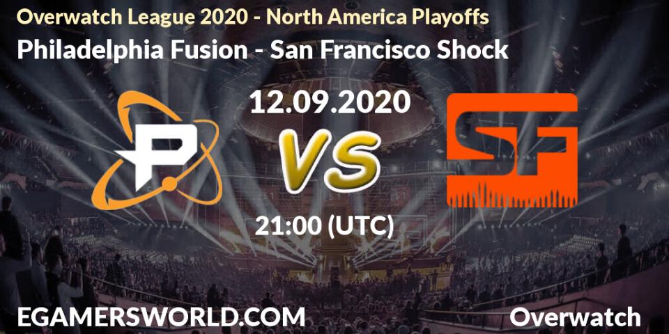 Philadelphia Fusion - San Francisco Shock: прогноз. 12.09.2020 at 21:00, Overwatch, Overwatch League 2020 - North America Playoffs
