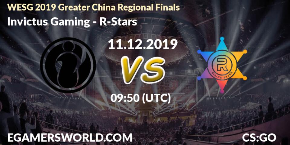 Invictus Gaming - R-Stars: прогноз. 11.12.2019 at 11:15, Counter-Strike (CS2), WESG 2019 Greater China Regional Finals