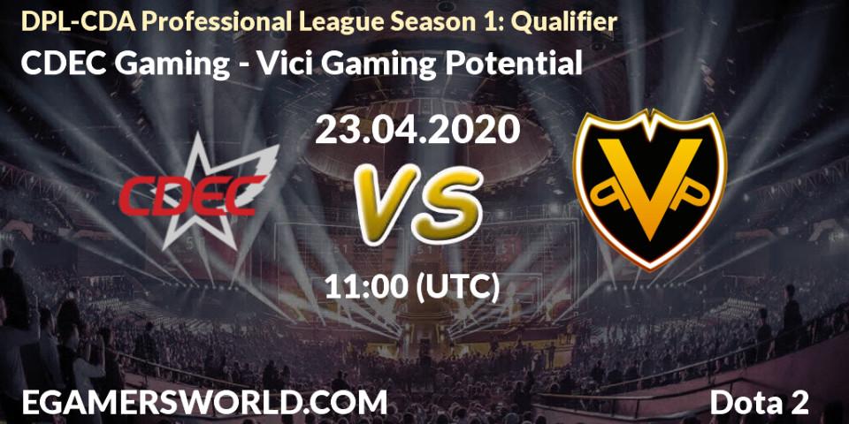 CDEC Gaming - Vici Gaming Potential: прогноз. 23.04.20, Dota 2, DPL-CDA Professional League Season 1: Qualifier