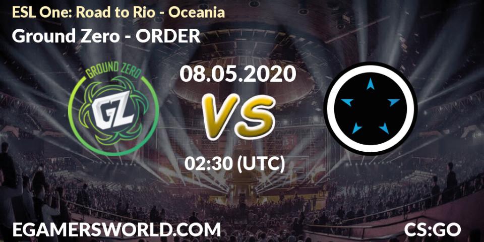 Ground Zero - ORDER: прогноз. 08.05.20, CS2 (CS:GO), ESL One: Road to Rio - Oceania