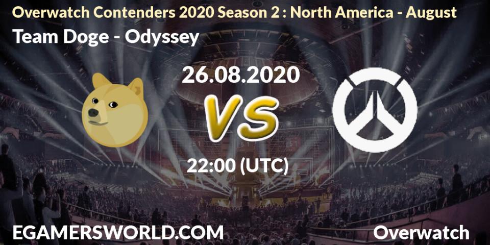 Team Doge - Odyssey: прогноз. 26.08.2020 at 22:00, Overwatch, Overwatch Contenders 2020 Season 2: North America - August