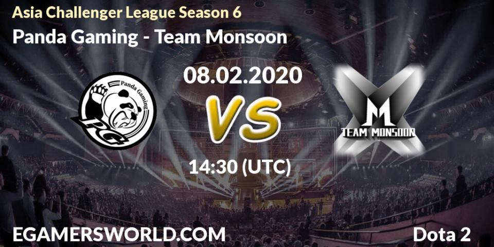 Panda Gaming - Team Monsoon: прогноз. 08.02.2020 at 14:35, Dota 2, Asia Challenger League Season 6