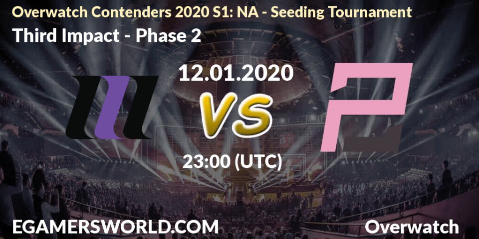 Third Impact - Phase 2: прогноз. 12.01.20, Overwatch, Overwatch Contenders 2020 S1: NA - Seeding Tournament