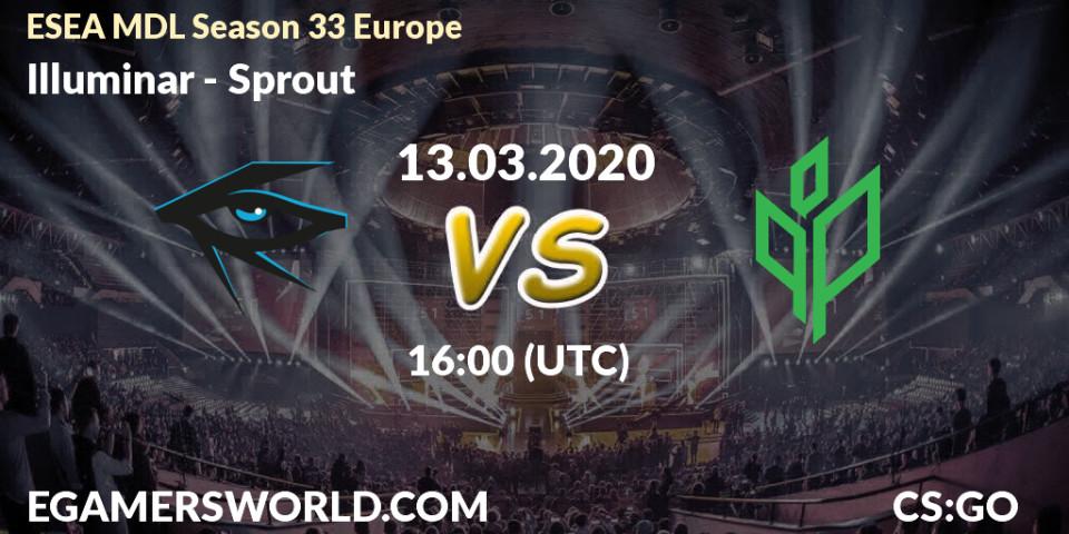 Illuminar - Sprout: прогноз. 13.03.2020 at 16:00, Counter-Strike (CS2), ESEA MDL Season 33 Europe