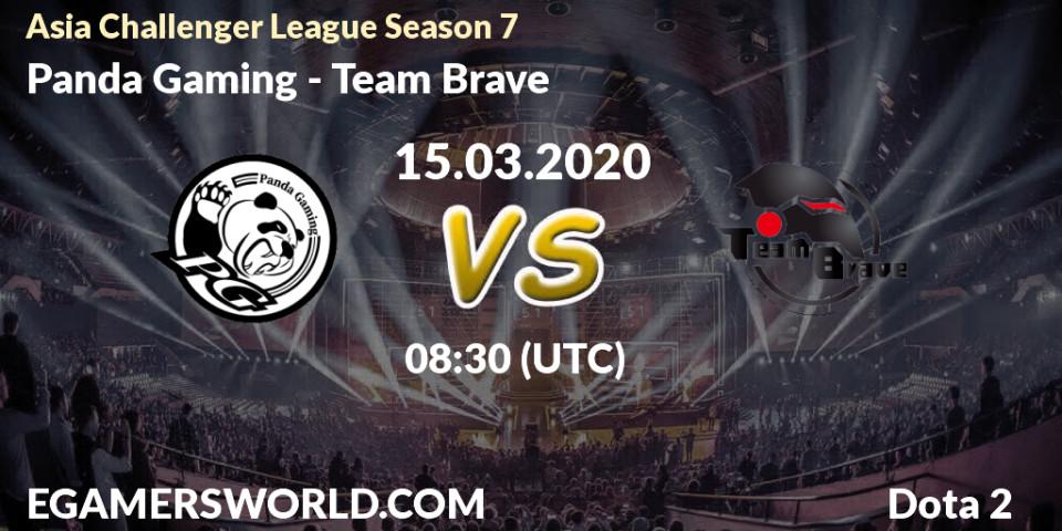 Panda Gaming - Team Brave: прогноз. 15.03.2020 at 07:08, Dota 2, Asia Challenger League Season 7