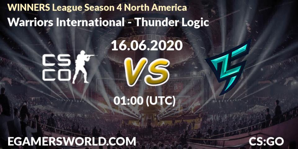Warriors International - Thunder Logic: прогноз. 16.06.20, CS2 (CS:GO), WINNERS League Season 4 North America