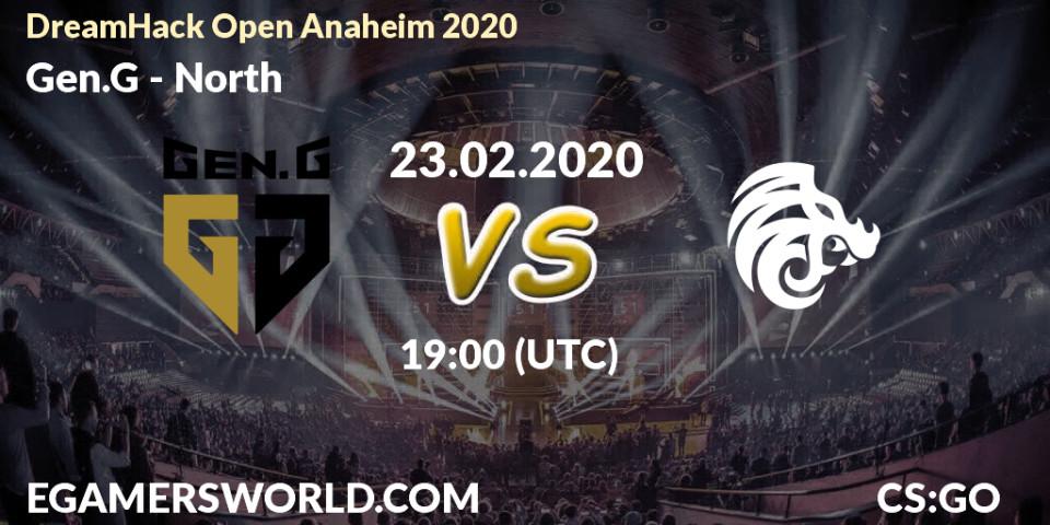 Gen.G - North: прогноз. 23.02.20, CS2 (CS:GO), DreamHack Open Anaheim 2020