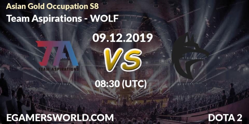 Team Aspirations - WOLF: прогноз. 08.12.19, Dota 2, Asian Gold Occupation S8 