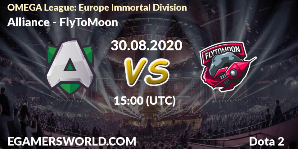 Alliance - FlyToMoon: прогноз. 30.08.2020 at 14:26, Dota 2, OMEGA League: Europe Immortal Division