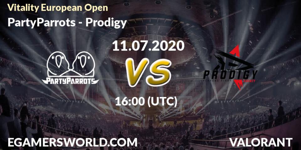 PartyParrots - Prodigy: прогноз. 11.07.2020 at 15:30, VALORANT, Vitality European Open