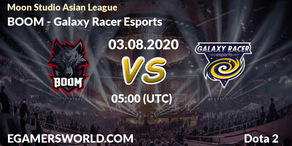 BOOM - Galaxy Racer Esports: прогноз. 04.08.2020 at 10:07, Dota 2, Moon Studio Asian League