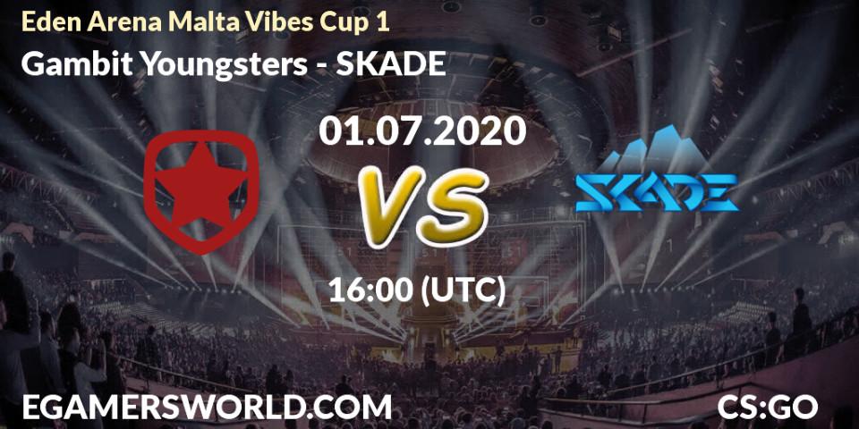 Gambit Youngsters - SKADE: прогноз. 01.07.2020 at 16:00, Counter-Strike (CS2), Eden Arena Malta Vibes Cup 1 (Week 1)