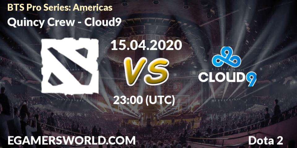 Quincy Crew - Cloud9: прогноз. 15.04.20, Dota 2, BTS Pro Series: Americas