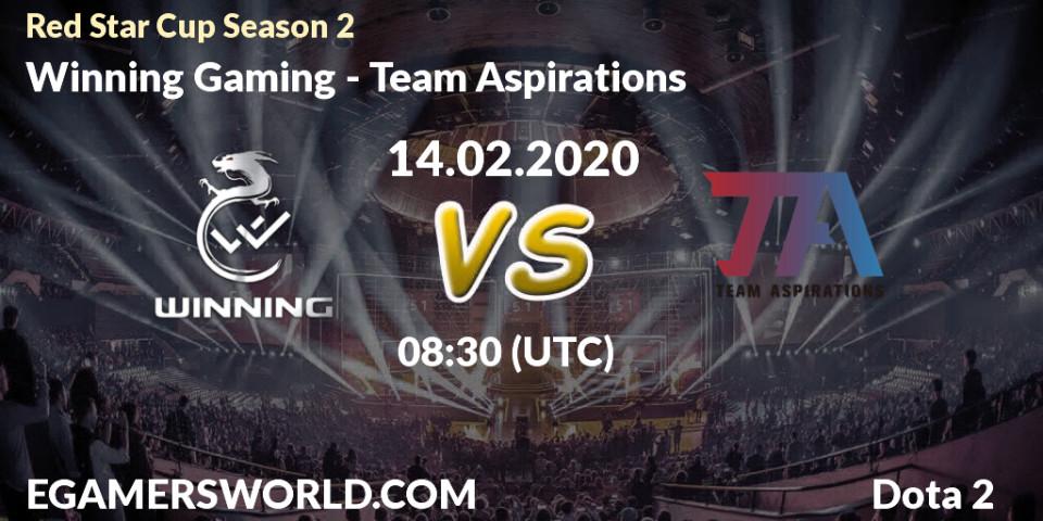 Winning Gaming - Team Aspirations: прогноз. 18.02.2020 at 07:55, Dota 2, Red Star Cup Season 3