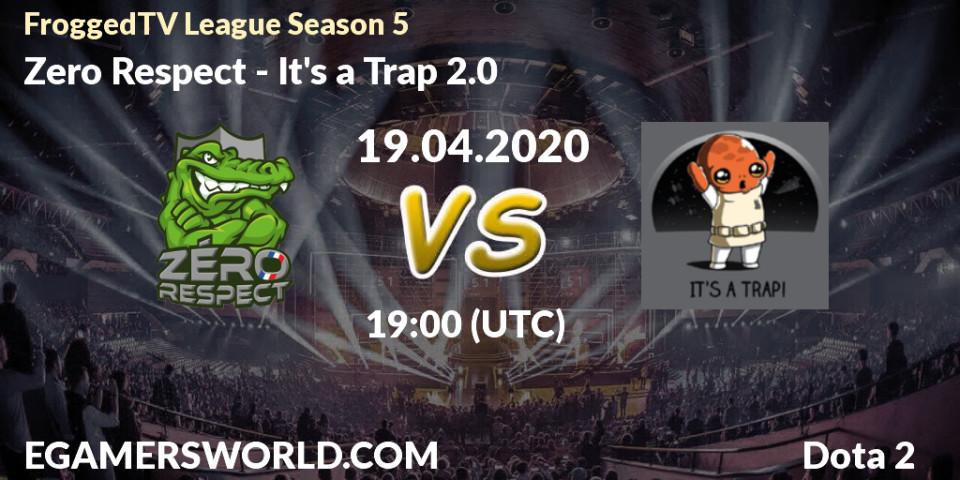 Zero Respect - It's a Trap 2.0: прогноз. 26.04.20, Dota 2, FroggedTV League Season 5