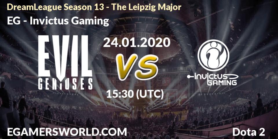 EG - Invictus Gaming: прогноз. 24.01.20, Dota 2, DreamLeague Season 13 - The Leipzig Major