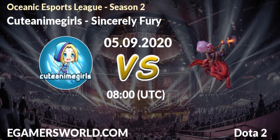 Cuteanimegirls - Sincerely Fury: прогноз. 05.09.2020 at 08:27, Dota 2, Oceanic Esports League - Season 2