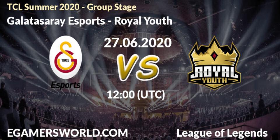 Galatasaray Esports - Royal Youth: прогноз. 27.06.2020 at 12:00, LoL, TCL Summer 2020 - Group Stage