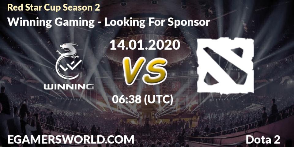 Winning Gaming - Looking For Sponsor: прогноз. 14.01.20, Dota 2, Red Star Cup Season 2