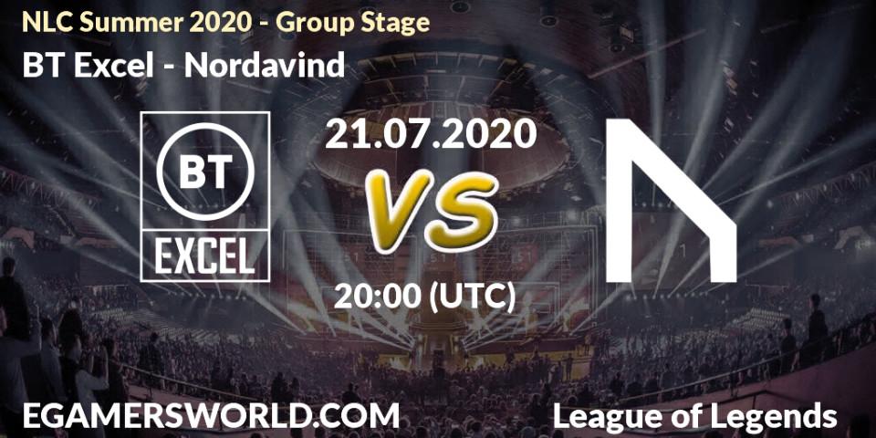 BT Excel - Nordavind: прогноз. 21.07.2020 at 20:30, LoL, NLC Summer 2020 - Group Stage