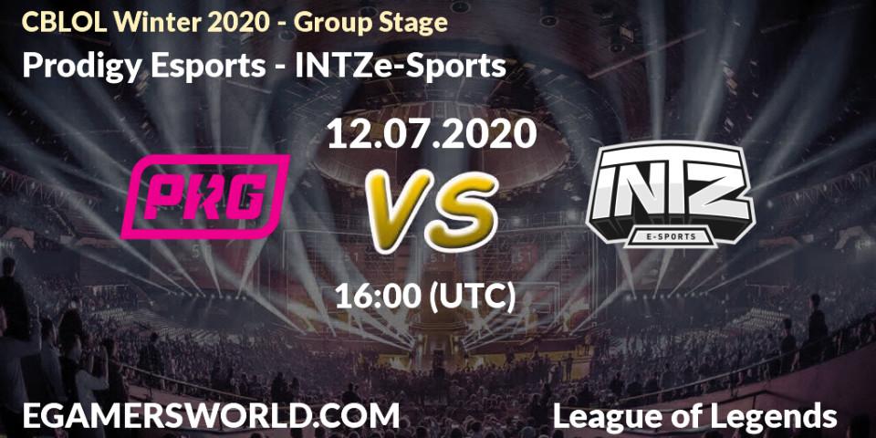 Prodigy Esports - INTZ e-Sports: прогноз. 12.07.2020 at 16:00, LoL, CBLOL Winter 2020 - Group Stage