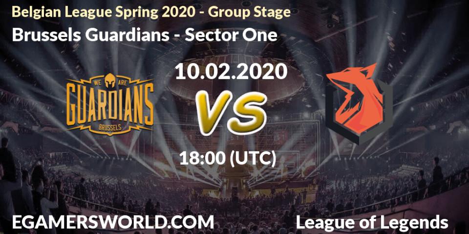 Brussels Guardians - Sector One: прогноз. 10.02.2020 at 18:00, LoL, Belgian League Spring 2020 - Group Stage