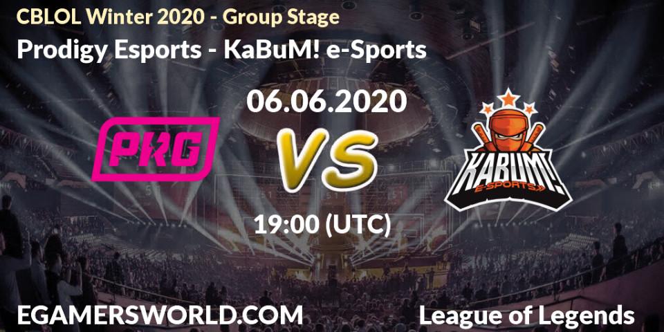 Prodigy Esports - KaBuM! e-Sports: прогноз. 06.06.2020 at 19:30, LoL, CBLOL Winter 2020 - Group Stage