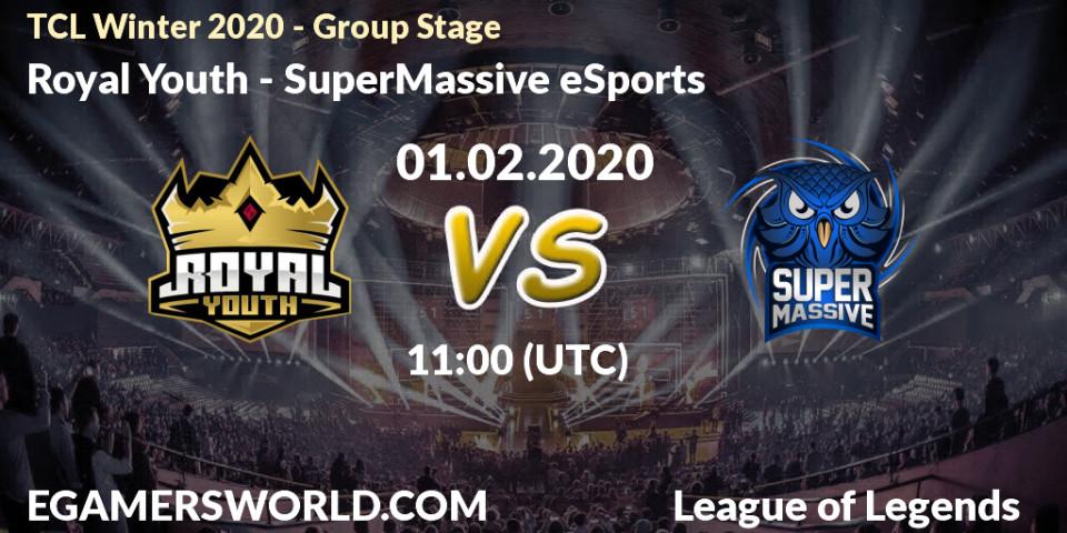 Royal Youth - SuperMassive eSports: прогноз. 01.02.20, LoL, TCL Winter 2020 - Group Stage