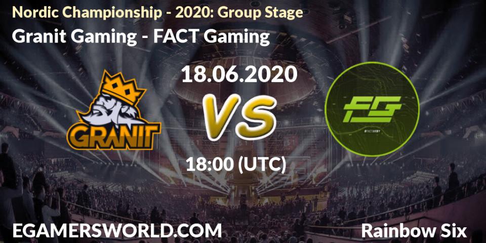Granit Gaming - Ambush: прогноз. 18.06.2020 at 18:00, Rainbow Six, Nordic Championship - 2020: Group Stage