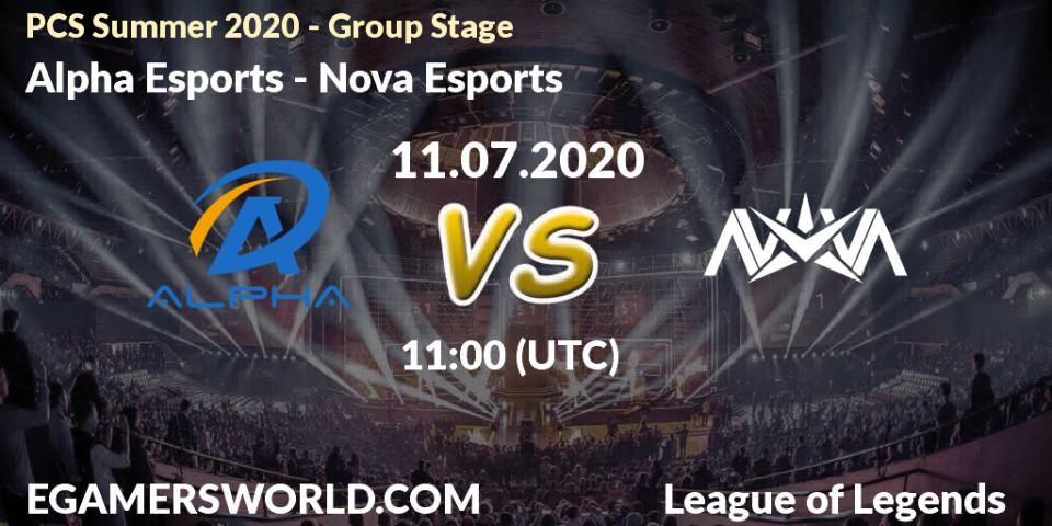 Alpha Esports - Nova Esports: прогноз. 11.07.2020 at 11:30, LoL, PCS Summer 2020 - Group Stage