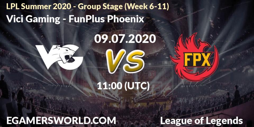 Vici Gaming - FunPlus Phoenix: прогноз. 09.07.2020 at 09:16, LoL, LPL Summer 2020 - Group Stage (Week 6-11)
