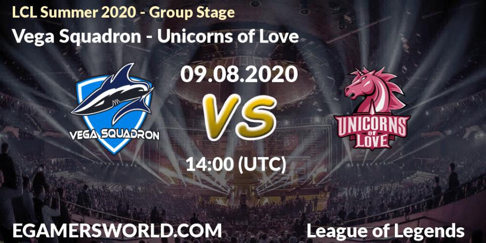 Vega Squadron - Unicorns of Love: прогноз. 09.08.20, LoL, LCL Summer 2020 - Group Stage