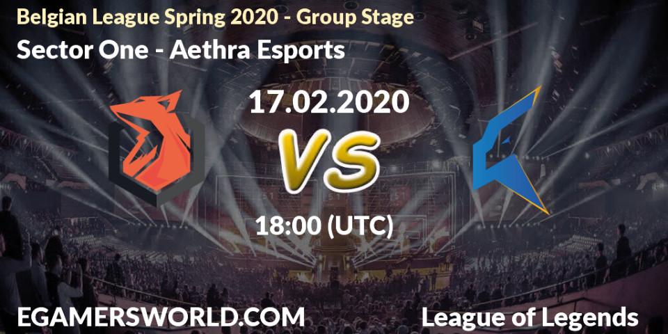 Sector One - Aethra Esports: прогноз. 11.03.2020 at 20:00, LoL, Belgian League Spring 2020 - Group Stage