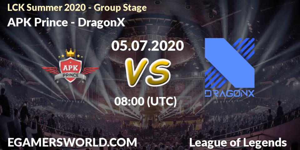 SeolHaeOne Prince - DragonX: прогноз. 05.07.2020 at 05:54, LoL, LCK Summer 2020 - Group Stage