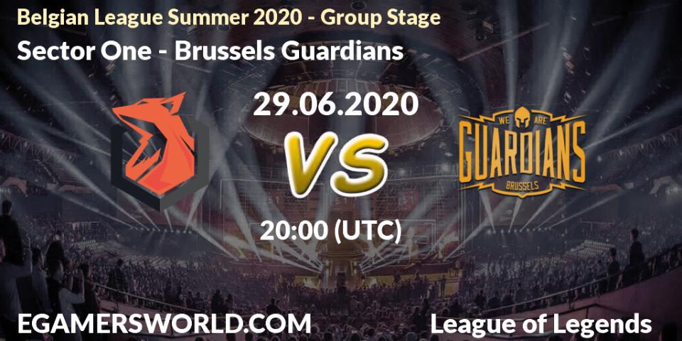 Sector One - Brussels Guardians: прогноз. 29.06.2020 at 20:00, LoL, Belgian League Summer 2020 - Group Stage