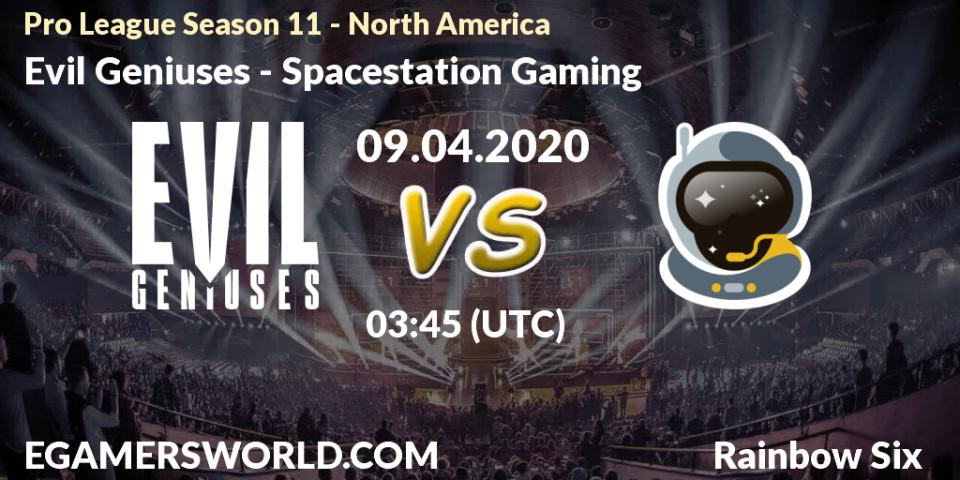 Evil Geniuses - Spacestation Gaming: прогноз. 09.04.20, Rainbow Six, Pro League Season 11 - North America