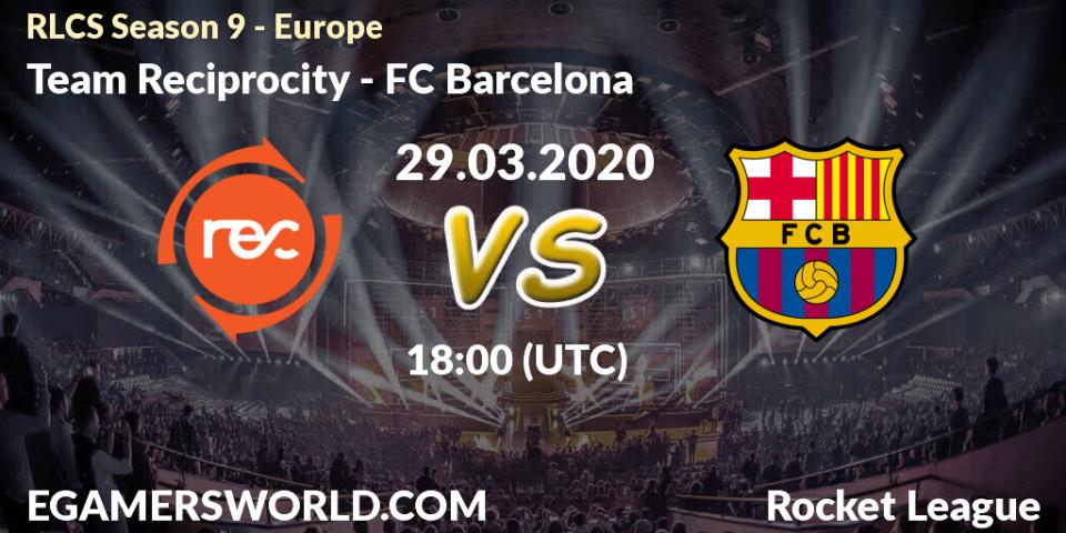 Team Reciprocity - FC Barcelona: прогноз. 29.03.20, Rocket League, RLCS Season 9 - Europe