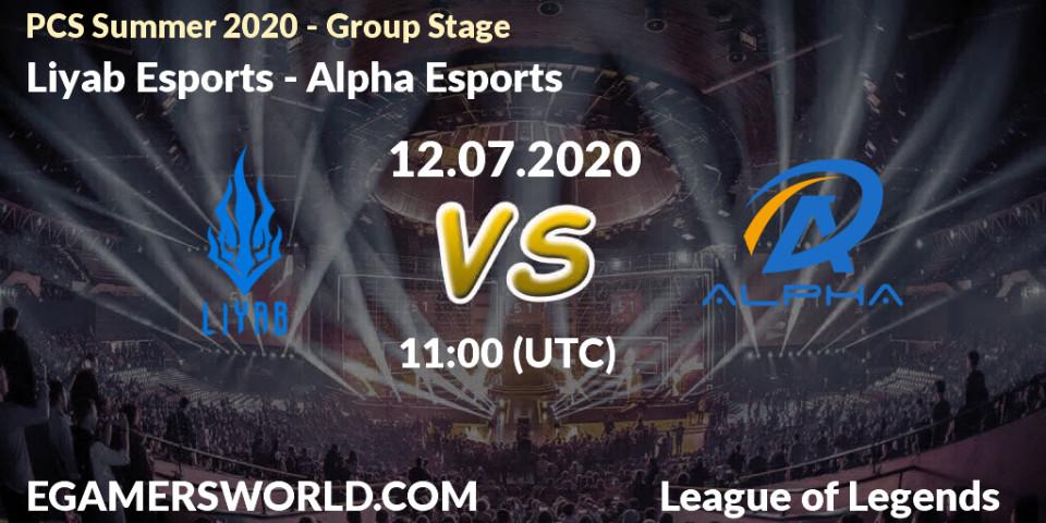 Liyab Esports - Alpha Esports: прогноз. 12.07.2020 at 11:00, LoL, PCS Summer 2020 - Group Stage