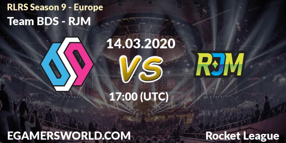 Team BDS - RJM: прогноз. 14.03.2020 at 17:00, Rocket League, RLRS Season 9 - Europe