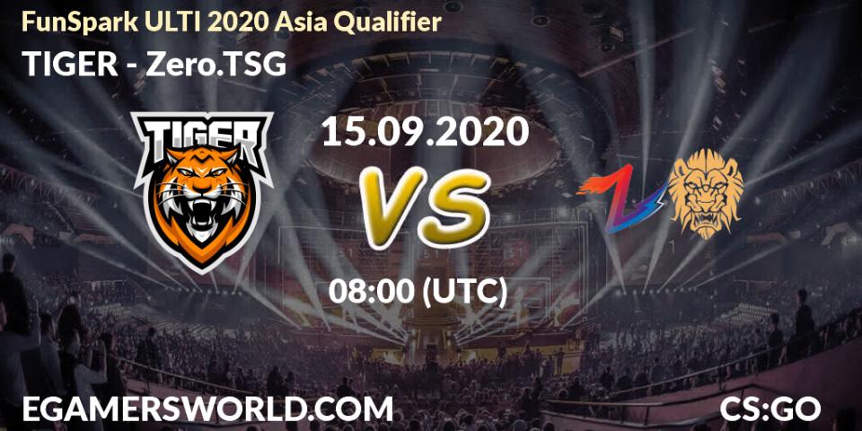 TIGER - Zero.TSG: прогноз. 15.09.2020 at 08:00, Counter-Strike (CS2), FunSpark ULTI 2020 Asia Qualifier