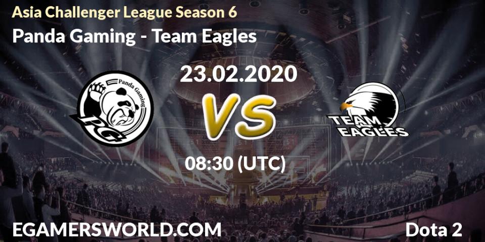 Panda Gaming - Team Eagles: прогноз. 23.02.2020 at 08:35, Dota 2, Asia Challenger League Season 6