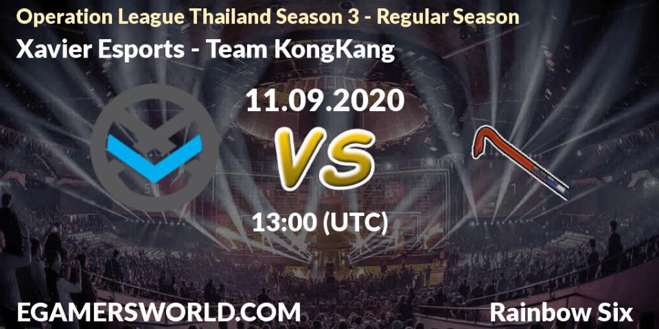 Xavier Esports - Team KongKang: прогноз. 11.09.2020 at 13:00, Rainbow Six, Operation League Thailand Season 3 - Regular Season