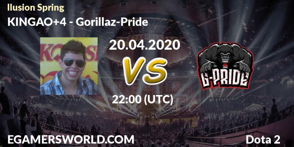 KINGAO+4 - Gorillaz-Pride: прогноз. 20.04.20, Dota 2, Ilusion Spring